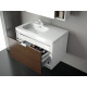 Ensemble de salle de bain future 01 80cm blanc et chêne foncé 