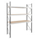Rayonnages mi-lourd MANORGA EPSIVOLH.2500 x L.1500Prof.800 mm - Départ - 4 niveaux - ZRRAYOSLD251580D1 
