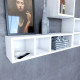 Etagère murale 80x20x20cm blanche de rangement 3 emplacements - PERSONALYZ TRIPLO Aurlane - LAV424 