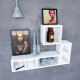 Étagère de rangement de toilette - BRIDGI Aurlane - 701079 Etagère murale 80x20x20cm blanche de rangement 3 emplacements - PERSONALYZ TRIPLO Aurlane - LAV424