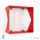 Etagère murale cube échancrée DECO-GEM Agate. L.30 x H.30 x P.15 cm Rouge