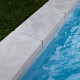 Margelle de piscine 61x33x8cm pierre naturelle atlas gris bord droit 