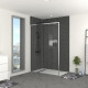 Paroi de douche - cadre et bras aluminium - Dimensions et couleur du cadre au choix Chromé|140 x 200