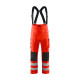 Pantalon pluie à bretelles haute-visibilité niveau 2 13022003 - Couleur et taille au choix Rouge fluo
