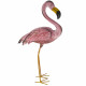 Flamant rose en métal 33 x 9 x 74 cm 