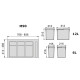 Kit poubelle de tri sélectif pour tiroir de cuisine avec socle Recycle hauteur 216mm, 2x12litres, 2x6litres, module 900mm, Plastique gris antracite 