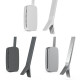 Emuca Penderie rabattable pour armoire Sling, 600 - 830, Plastique blanc, Acier et Plastique 