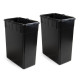Bac de tri sélectif a compartiments Recycle, ouverture du couvercle par pédale, 2x15litres, Acier inoxydable 