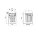 Panier à linge avec système de porte basculante, pour module 450 mm Laundry, plastique et acier, blanc 