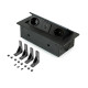 Multiconnecteur Circle 80, Peint en noir, Plastique 