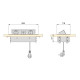Multiconnecteur Atom 26 Lite pour bureau, 225x111mm, Peint en aluminium, Zamak et Acier et Plastique 