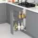 Porte-bouteilles extractible Suprastar avec fermeture amortie, module 150mm, acier, chromé 