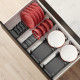 Orderbox Porte-assiettes pour tiroir, 120x470mm, Aluminium et Plastique, Gris antracite 