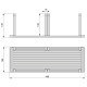 Orderbox porte-assiettes vertical pour tiroir, 159x468mm, Aluminium et Plastique, Gris antracite 