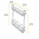 Porte-bouteilles latéral extractible SupraMax avec fermeture amortie, module 150mm, acier, chromé 