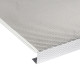 Protecteur de fond pour meuble de cuisine, 16mm, Plastique et Aluminium, Aluminium naturel, dimensions aux choix 