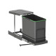 Poubelle de recyclage Recycle pour cuisine, 24 L, fixation au fond et extraction manuelle/automatique, Plastique gris antracite Poubelle de recyclage Recycle pour cuisine, 24 L, fixation au fond et extraction manuelle/automatique, Plastique gris antracite