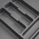 Range-couverts Optima pour tiroir universel, Plastique, Gris anthracite - Dimensions au choix 