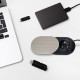 Multiconnecteur Vertikal Flat 60, diamètre 60mm, 1 x prise Schuko, 1 x USB Type A, 1 x USB Type C, Acier et Plastique, Acier inoxydable 