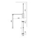 Penderie rabattable pour armoire Sway,  Acier, Aluminium et Plastique, Peint en titane, dimension au choix 