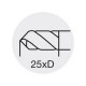 Foret pour perçage profond 25 x D, Ø m7/h7 : 7,0 mm, Long. totale 237 mm, Long. hélice 197 mm, Ø queue h6 : 8 mm 