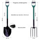 Garden lot d'outils de jardinage   -   pelle ronde + fourche à bêcher 