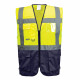 Gilet fluo secouriste haute visibilité portwest executive warsaw Jaune-Marine