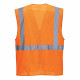 Gilet haute visibilité zippé respirant portwest meshair athène - Coloris et taille au choix Orange