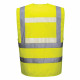Gilet sans manche haute visibilité triple technologies portwest glowtex - Couleur et taille au choix 