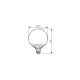 Globe led E27 18 watt (eq. 100 watt) - Couleur eclairage - Blanc chaud 3000°K 