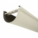 Gouttière aluminium demi-ronde 2 mètres développé 270 Creme