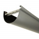 Gouttière aluminium demi-ronde 2 mètres développé 270 Gris-Metal