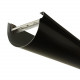 Gouttière aluminium demi-ronde 2 mètres développé 270 Noir