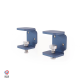Lot de 2 supports muraux avec vis-étau DECO-GEM, acierGrenat. L.6 x H.7.5 x P.5.88 cm Bleu