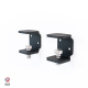 Lot de 2 supports muraux avec vis-étau DECO-GEM, acierGrenat. L.6 x H.7.5 x P.5.88 cm Noir