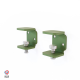 Lot de 2 supports muraux avec vis-étau DECO-GEM, acierGrenat. L.6 x H.7.5 x P.5.88 cm Vert