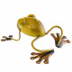 Grenouille en métal déco vert 12x5x22cm 