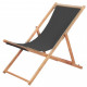 Chaise pliable de plage tissu et cadre en bois - Couleur au choix Gris