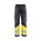 Pantalon artisan haute-visibilité coloris  15641811 gris moyen-jaune fluo