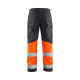 Pantalon artisan stretch haute-visibilité  15511811 gris moyen-orange fluo