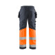 Pantalon haute-visibilité stretch poches coloris  15581811 gris moyen-orange fluo