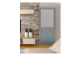 Porte coulissante modèle athena style atelier gris clair largeur 73 + rail alu bandeau blanc - gd menuiseries 