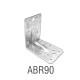 Equerre renforcée (105, 70, 90) ABR - Boite de 50 - Dimensions au choix 