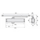 Ferme-porte HL83 bras coulisse anti-vandalisme CAVERS ISEO - Force 3 - Noir - EN1154 - 388083NR 