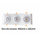 Downlight spot led cob rectangle orientable 3x20w 120 - couleur eclairage au choix 
