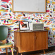 Papier peint abstrait coups de pinceau - PENNELLATE++ 