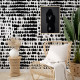 Papier peint moderne noir et blanc de style scandinave 