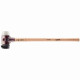 Marteau de frappeur HALDER SIMPLEX Caoutchouc chargé avec pied intégré / superplastique avec boîtier en fonte malléable, manche en bois hickory de haute qualité - D=60 mm - 3027.261 