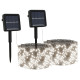 Lampes solaires 2 pcs 2x200 LED Intérieur/Extérieur - Couleur  d'éclairage au choix Blanc froid