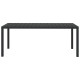 Table de jardin Noir Aluminium et WPC - Dimension au choix 185 x 90 x 74